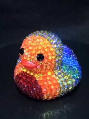 Rainbow Rubber Duck, Pride Duck, Colorful Jeep Duck, Unique Gift, Bling/Bedazzle